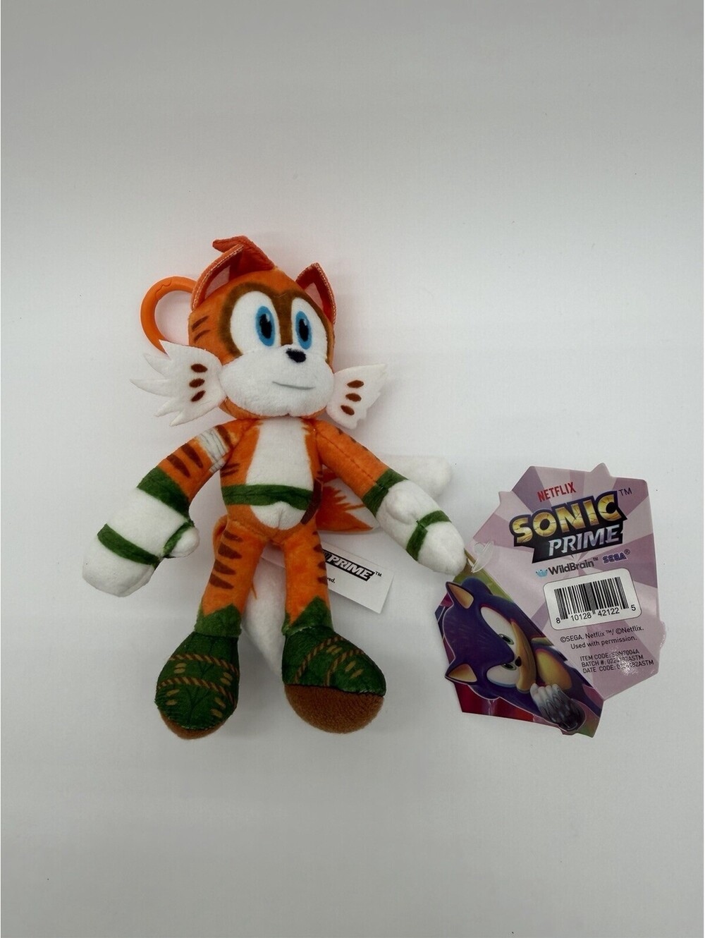 Sonic Prime - Mangey Tails - Plush Bag Clip/Keychain  ~ 6" Netflix 5B